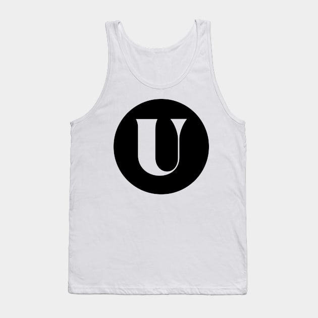 U (Letter Initial Monogram) Tank Top by n23tees